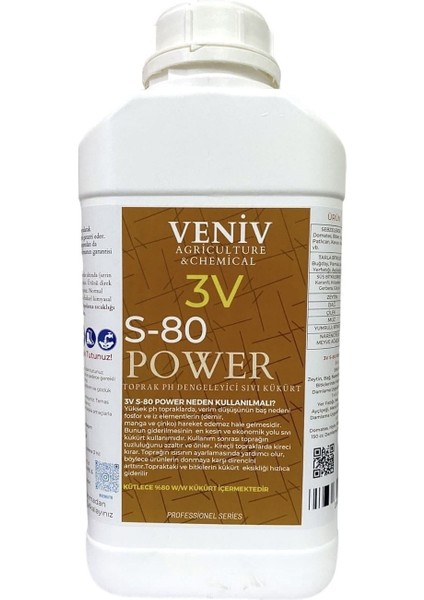 3V Power Ph Düzenleyici/düşürücü Kükürt-Mikronize Formül 5l