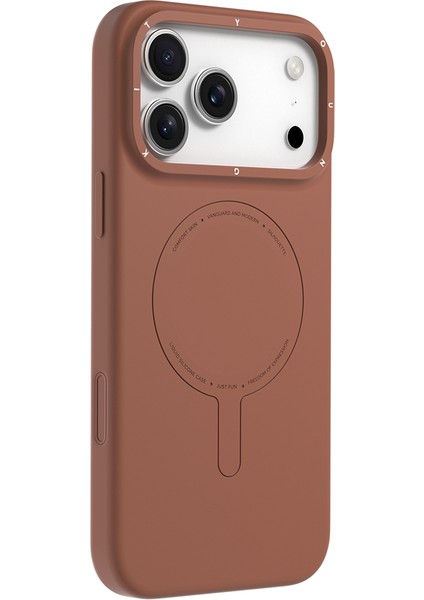 iPhone 17 Pro Max Uyumlu Kılıf M-Safe Şarj Özellikli Youngkit Morandi Serisi Kapak Kahverengi fiyatları