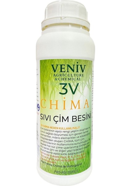 3V Chima Çim Bitki Besleyici+Güçlendirici+Kök ve Yaprak Geliştirici 1l