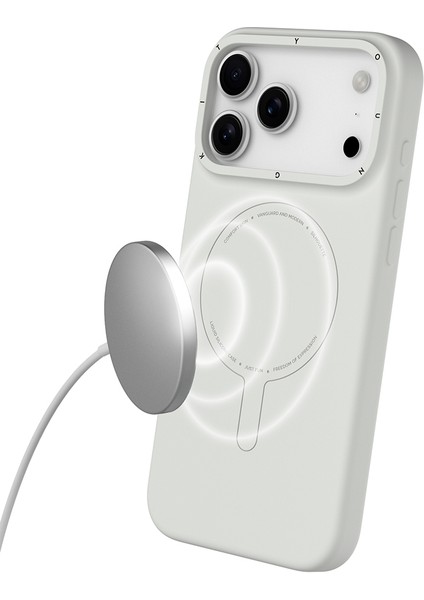 iPhone 17 Pro Max Uyumlu Kılıf M-Safe Şarj Özellikli Youngkit Morandi Serisi Kapak Gri modelleri