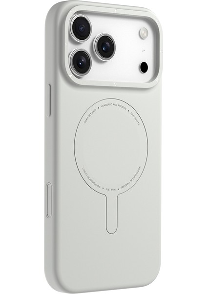 iPhone 17 Pro Uyumlu Kılıf M-Safe Şarj Özellikli Youngkit Morandi Serisi Kapak Gri fiyatları