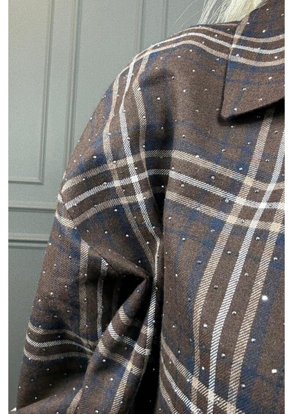 Önden Düğmeli Beli Lastikli Kadın Kahverengi Alt Üst Takım fırsatları