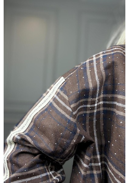 Önden Düğmeli Beli Lastikli Kadın Kahverengi Alt Üst Takım indirimleri