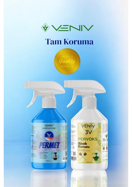 3V En Iyi Bitki Tam Koruma Seti- Permet Mantar Koruma- Pervoks Haşere Koruma Set