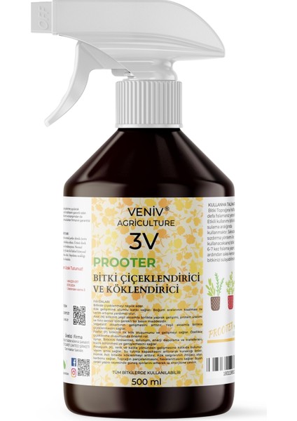 3V Prooter En Etkili Bitki Çiçeklendirici ve Köklendirici- Konsantre 500 ml