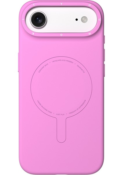 iPhone 17 Air Uyumlu Kılıf M-Safe Şarj Özellikli Youngkit Morandi Serisi Kapak Pembe fiyatları