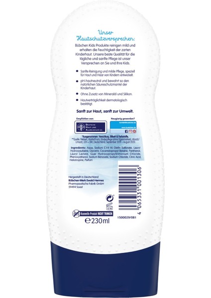 Çocuk Şampuan&Duş Jeli 2 in 1 Soft Darling 230 ml