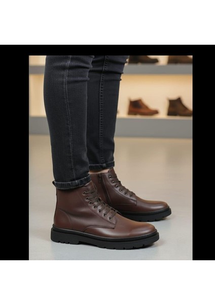 107061.M3PR Kahverengi Erkek Hakiki Deri Ortopedik Bot fiyatları