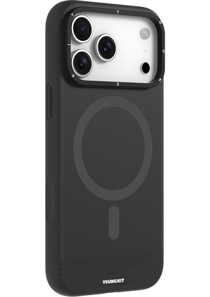 iPhone 17 Pro Max Uyumlu Kılıf M-Safe Özellikli Kamera Standlı Youngkit Gel Cream Serisi Kapak Siyah fiyatları