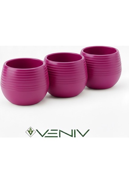 3 Adet Dekoratif Su Hazneli Saksı