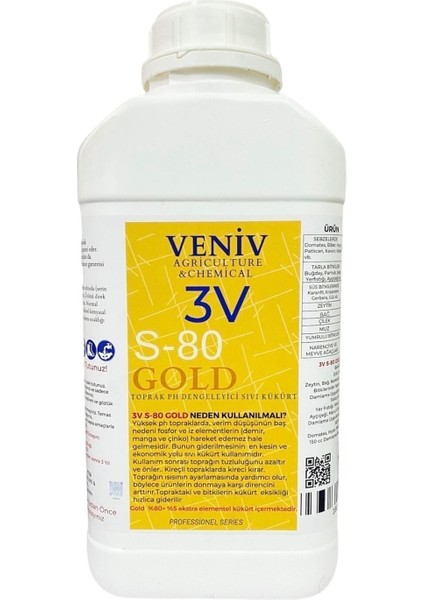 3V S-80 Gold 5l- Mikronize Form Yüksek Kükürt
