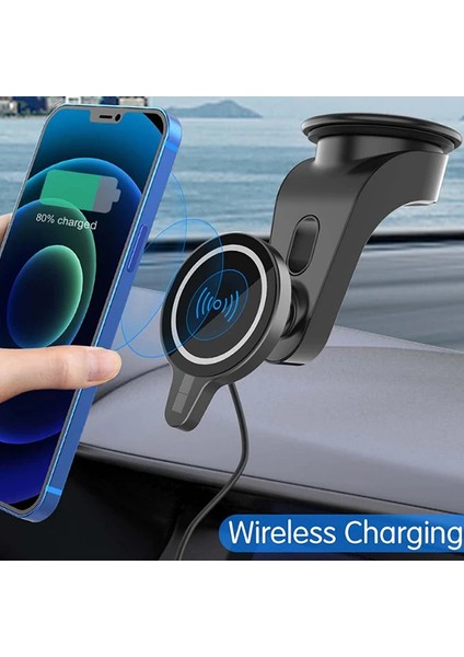 Ally Magsafe iPhone 15-14-13-12 Serisi 15W Kablosuz Hızlı Şarj Cihazı ve Araç T - M649B673-N39 modelleri