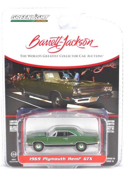 Greenlight 1/64 Barrett-Jackson Series 14- 1969 Plymouth Hemı Gtx Kız Erkek Çocuk Oyuncak Eğitici Oy fiyatları
