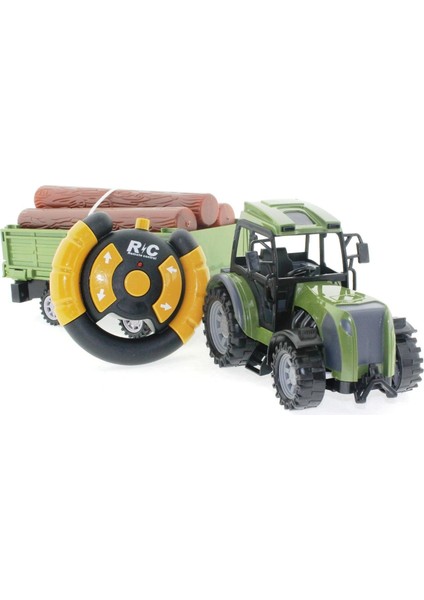 Uzaktan Kumandalı Kalas Tşıyan Romörklü Traktör Kız Erkek Çocuk Oyuncak Eğitici Oyuncaklar