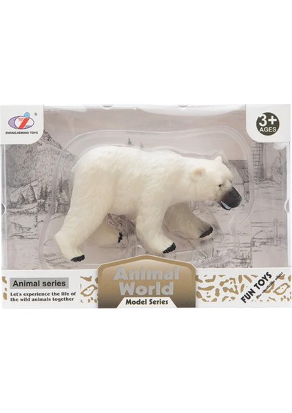 Kutulu Model Figür Hayvan Kutup Ayısı Kız Erkek Çocuk Oyuncak Eğitici Oyuncaklar