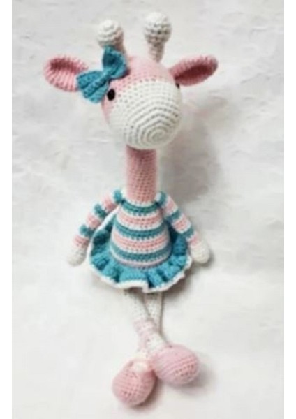 Balerin Zürafa Amigurumi Organik Oyuncak