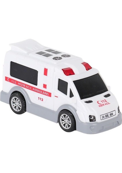 URT004-01 Şehrin Kırılmazları Sürtmeli Ambulans -Birliktoys Kız Erkek Çocuk Oyuncak Eğitici Oyuncakl
