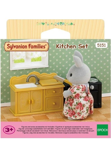 5151 Sylvanian Families Mutfak Lavabo Seti (Figürler Dahil Değildir) +3 Yaş Kız Erkek Çocuk Oyuncak