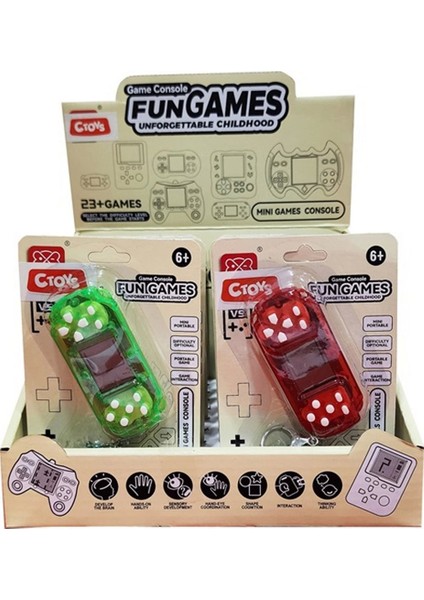 Oyuncak Anahtarlıklı Mini Oyun Konsolu Kız Erkek Çocuk Oyuncak Eğitici Oyuncaklar