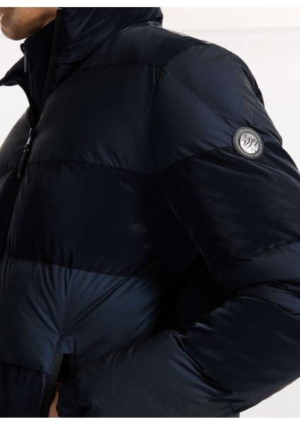 D5WM-MNT3791 Lacivert Düz Erkek Mont fırsatları