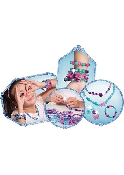 Dede Frozen Çantalı Boncuk Takı Seti Kız Erkek Çocuk Oyuncak Eğitici Oyuncaklar