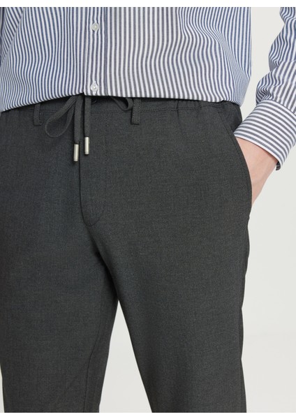 Bağlamalı Bel Normal Paça Jogger Antrasit Erkek Pantolon ACE001261525_ATR modelleri