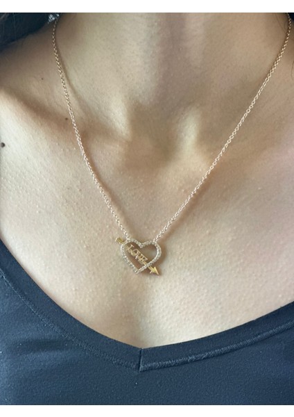 Çelik Zirkon Taşlı Kalp Kadın Kolye 20 cm fiyatları