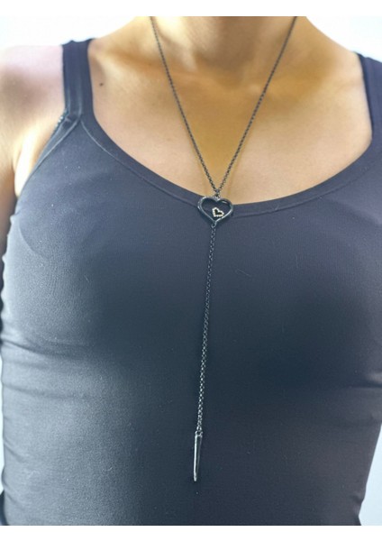 Siyah Kalpli Zicir Kolye 25 cm modelleri