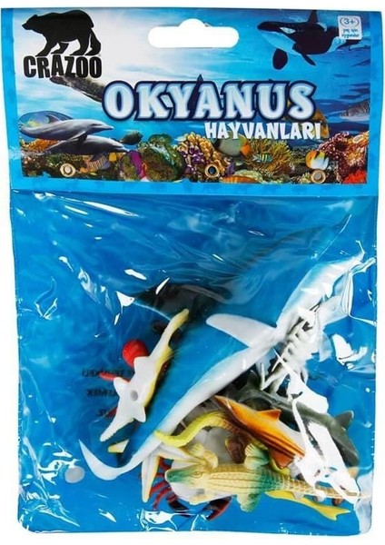Okyanus Hayvanları Poşetli Hayvan Oyun Seti Kız Erkek Çocuk Oyuncak Eğitici Oyuncaklar modelleri