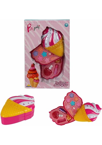 Dondurma Şekilli 2 Katlı Makyaj Güzellik Seti Kız Erkek Çocuk Oyuncak Eğitici Oyuncaklar modelleri