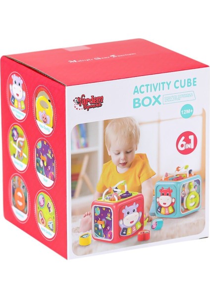 BIB-688-57 Aktivite Küpü 6ın1 Kız Erkek Çocuk Oyuncak Eğitici Oyuncaklar