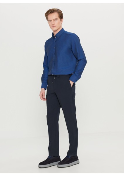 Bağlamalı Bel Normal Paça Jogger Lacivert Erkek Pantolon ACE001261525_LAC modelleri