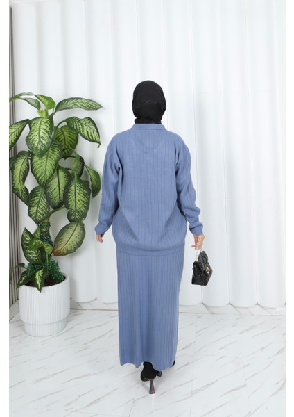 Cep Detay Etekli Triko Takım indirimleri