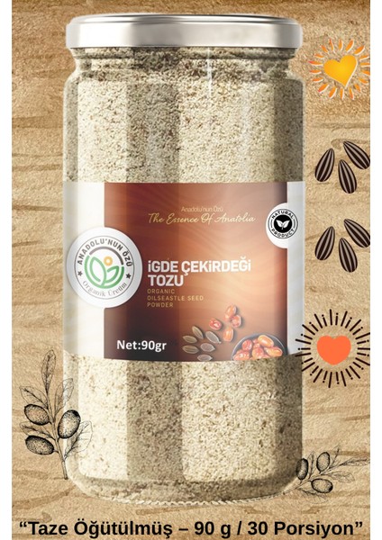 Doğal İğde Çekirdeği Tozu 90 g | Katkısız • Öğütülmüş • Yeni Mahsul | Sepette %35 İndirim fırsatları