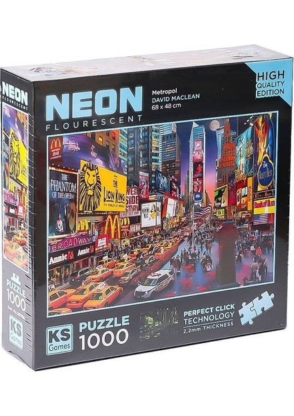 20766 Neon Metropol 1000 Parça Puzzle -Ks Puzzle Kız Erkek Çocuk Oyuncak Eğitici Oyuncaklar