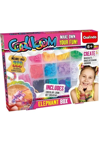 Paulinda Cool Loom Elephant Box Hobi Set S00095692 Kız Erkek Çocuk Oyuncak Eğitici Oyuncaklar