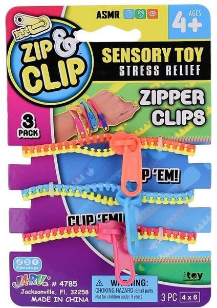 4785 Zıp Clip Zipper Clips 3lü -Sunman Kız Erkek Çocuk Oyuncak Eğitici Oyuncaklar