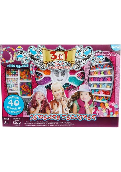 Sunman Boncuk Takı Takımı Seti Kız Erkek Çocuk Oyuncak Eğitici Oyuncaklar