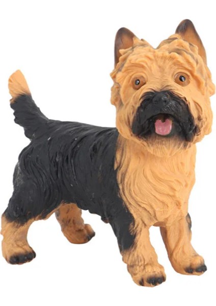 Model Köpek Sarı Siyah Yorkshire Terrier Kız Erkek Çocuk Oyuncak Eğitici Oyuncaklar