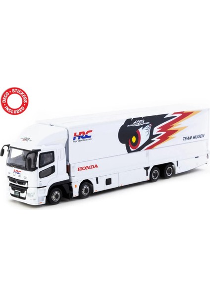 Tarmac Works 1/64 Mitsubishi Fuso Super Great Team Mugen Kız Erkek Çocuk Oyuncak Eğitici Oyuncaklar