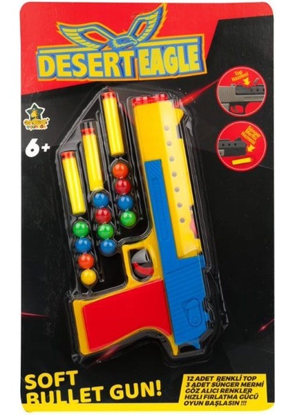 ER-132 Dart ve Top Atan Desert Eagle Tabanca Kız Erkek Çocuk Oyuncak Eğitici Oyuncaklar