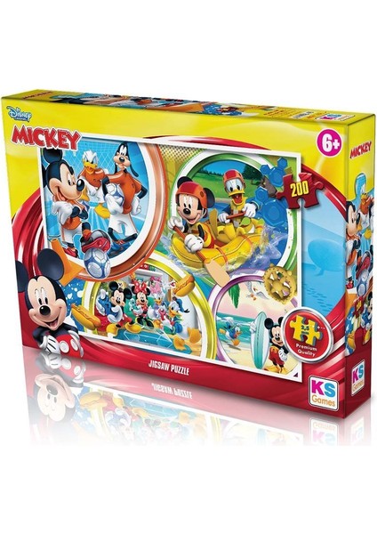 Ks Mickey Mouse Puzzle 200 Parça Kız Erkek Çocuk Oyuncak Eğitici Oyuncaklar fiyatları
