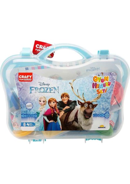 1877 Crafy Frozen Çantalı Oyun Hamuru Seti 200 G 20 Parça Kız Erkek Çocuk Oyuncak Eğitici Oyuncaklar