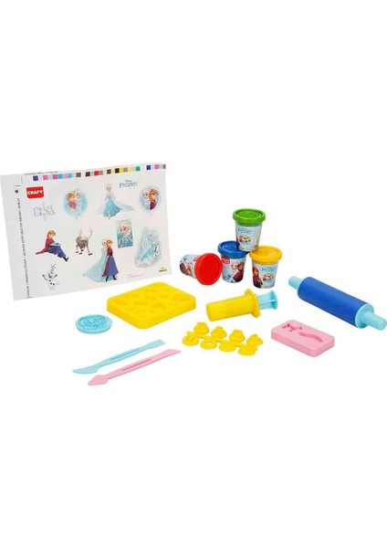 1877 Crafy Frozen Çantalı Oyun Hamuru Seti 200 G 20 Parça Kız Erkek Çocuk Oyuncak Eğitici Oyuncaklar fiyatları