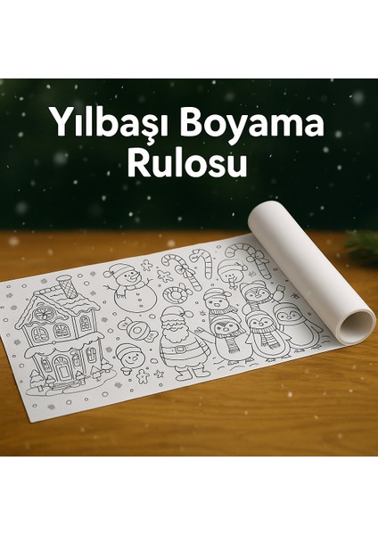 Çocuklar Için Yılbaşı Temalı Boyama Rulosu – 30 cm x 5 M | Eğitici, Eğlenceli ve Yaratıcı Aktivite Kağıdı” fiyatları