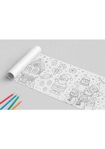 Çocuklar Için Yılbaşı Temalı Boyama Rulosu – 30 cm x 5 M | Eğitici, Eğlenceli ve Yaratıcı Aktivite Kağıdı” modelleri