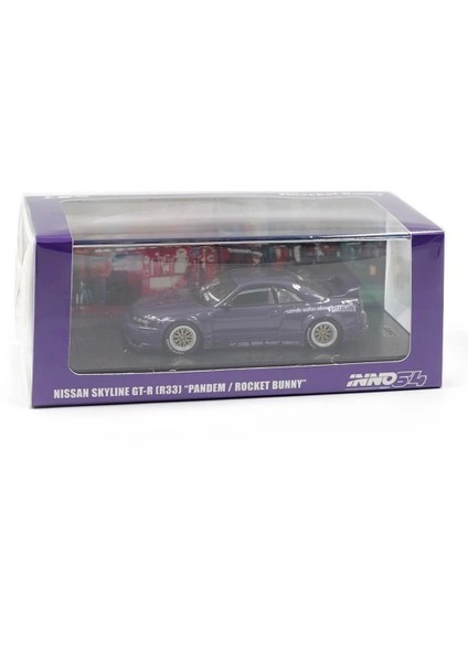 Inno 1/64 Nissan Skyline Gt-R (R33) ''pandem Rocket Bunny'' Purple Kız Erkek Çocuk Oyuncak Eğitici O modelleri