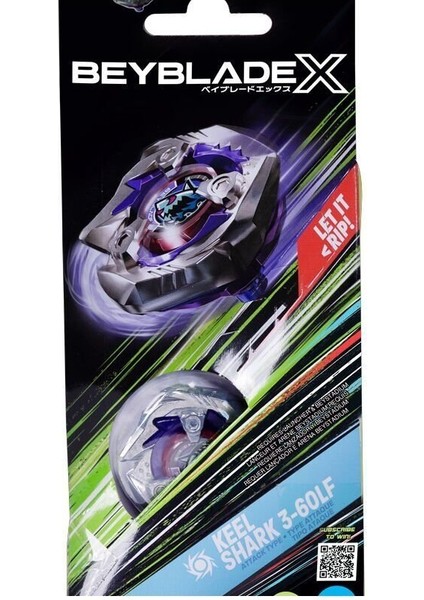 BEY00000 Beyblade Top Keel Shark 3-60LF Kız Erkek Çocuk Oyuncak Eğitici Oyuncaklar