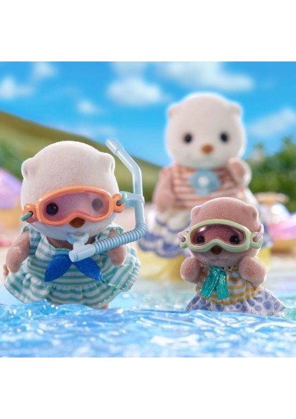 5804 Sylvanian Families Su Samuru Kız Kardeşler ve Şnorkel Seti +3 Yaş Kız Erkek Çocuk Oyuncak Eğiti modelleri
