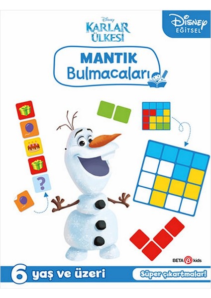 Disney Eğitsel Karlar Ülkesi Çıkartmalı Mantık Bulmacaları Kız Erkek Çocuk Oyuncak Eğitici Oyuncakla